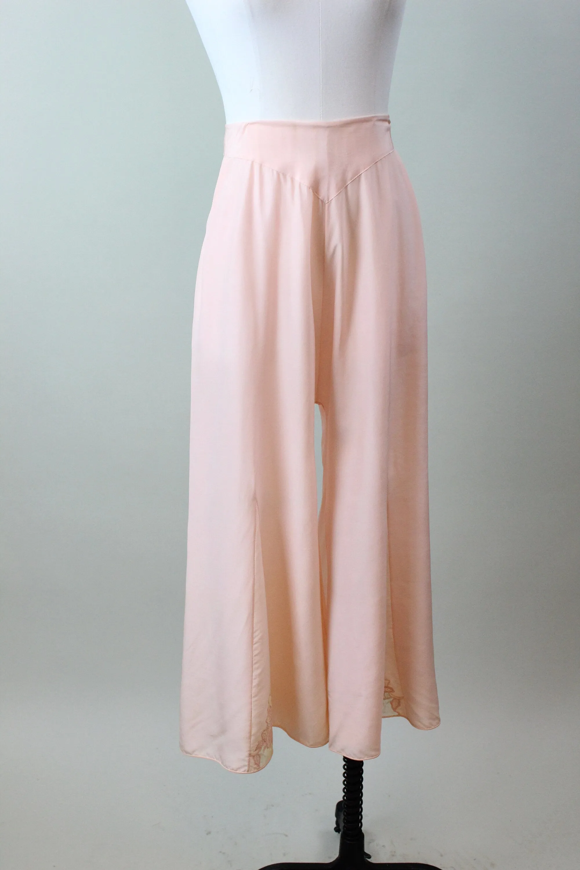 1930s TIE TOP wide leg pajamas PANTS top medium | new winter