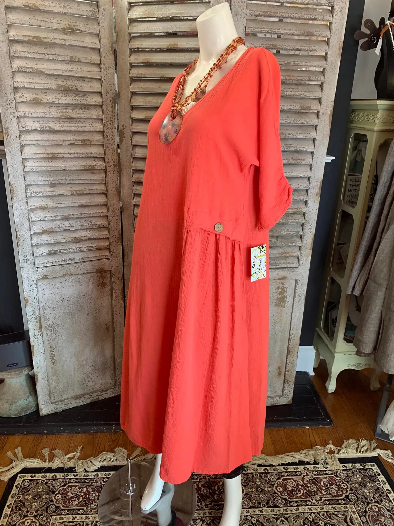 20 Chuchin Dress-Salmon
