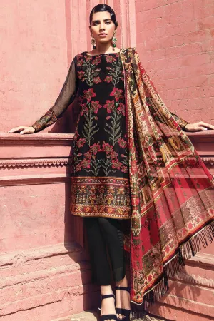 AlKaram Festive Embroidered Cotton Net Collection  – FC-04-18 Black