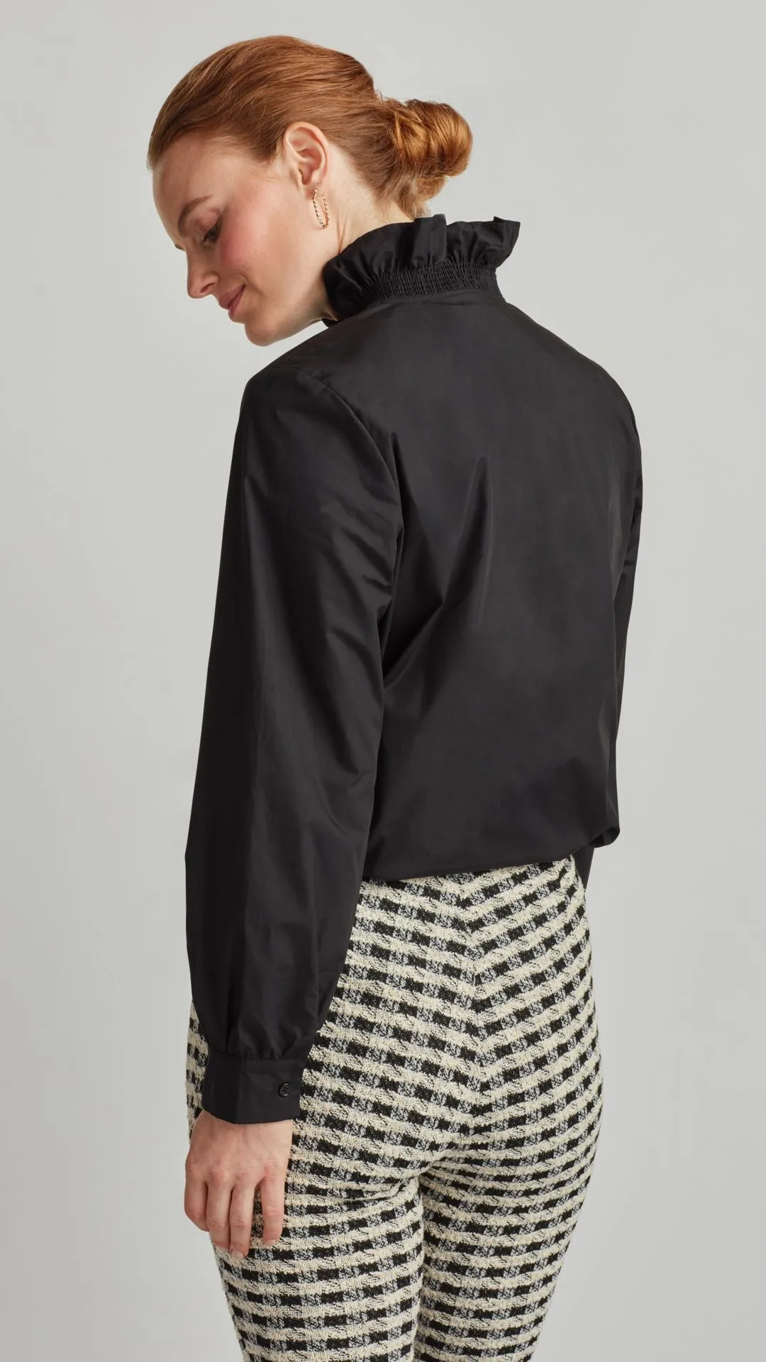 AMELIA RUFFLE NECK SHIRT