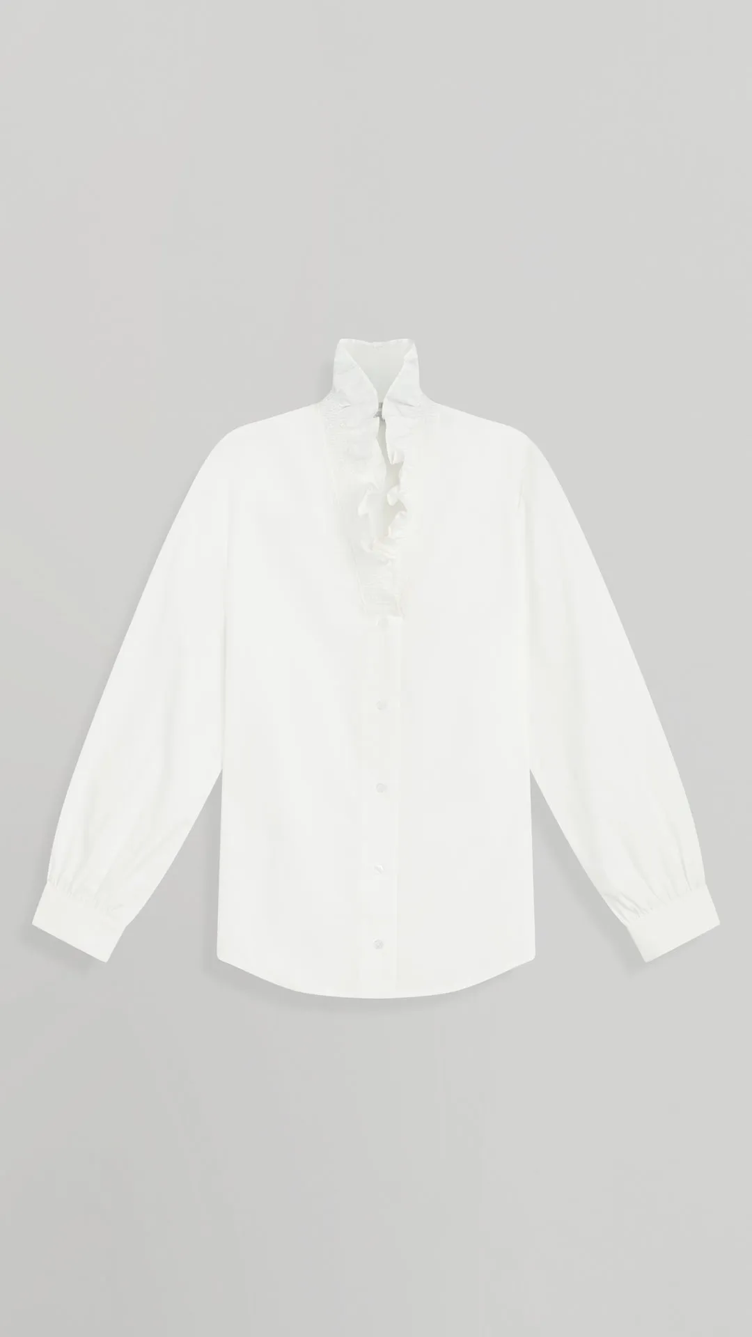 AMELIA RUFFLE NECK SHIRT