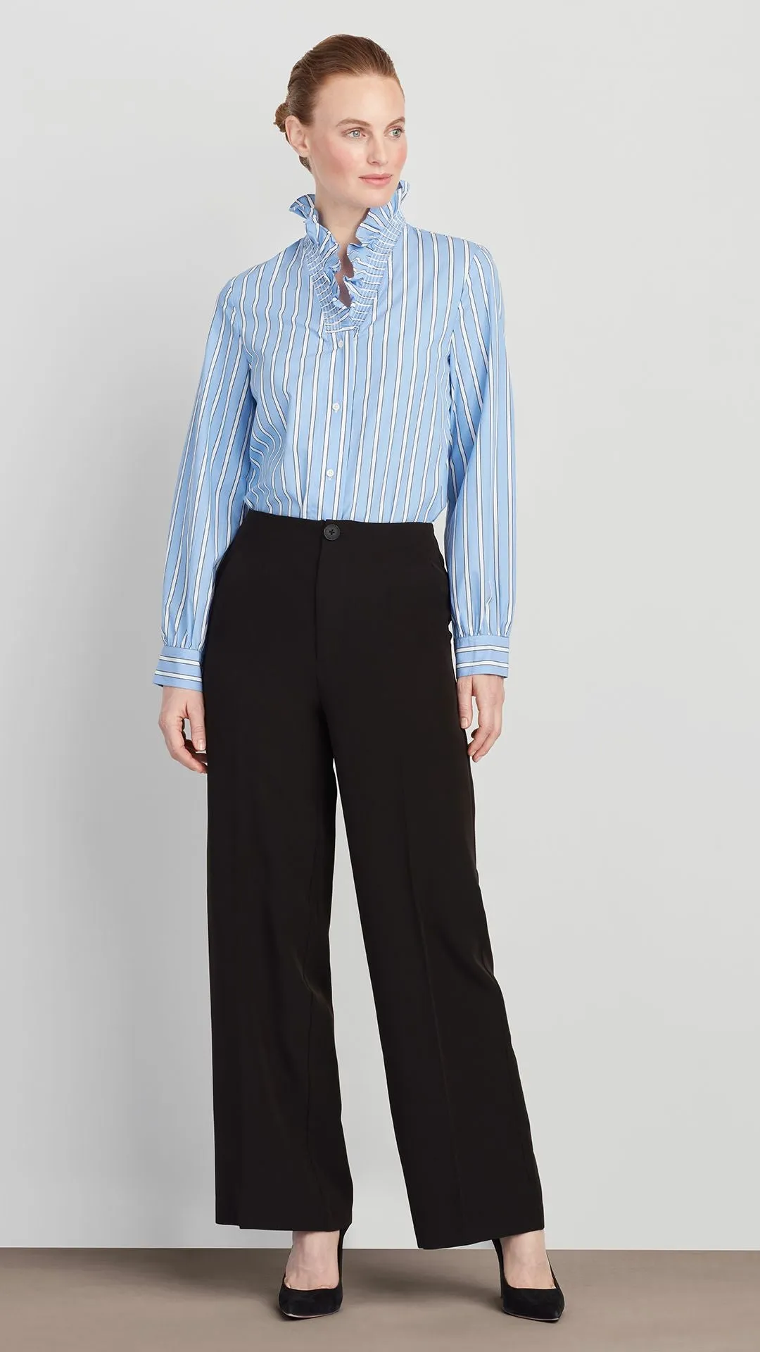 AMELIA RUFFLE NECK SHIRT