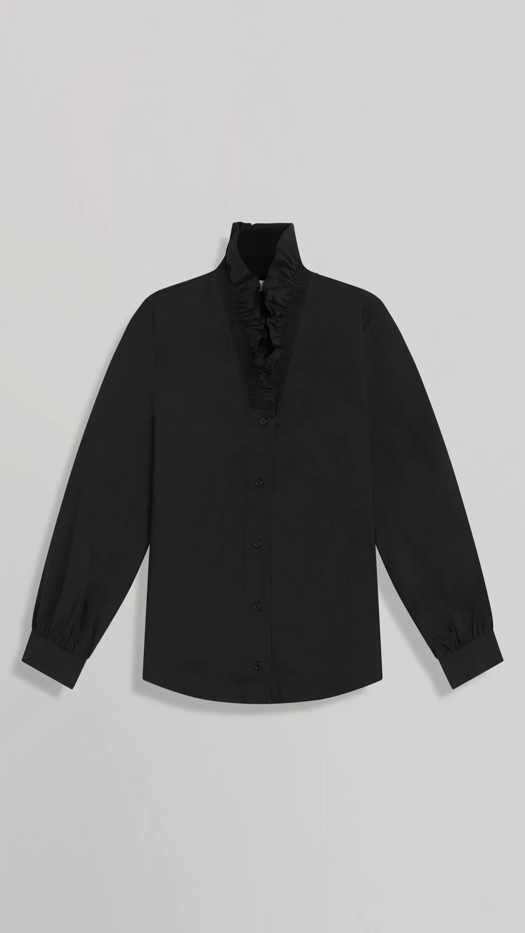 AMELIA RUFFLE NECK SHIRT