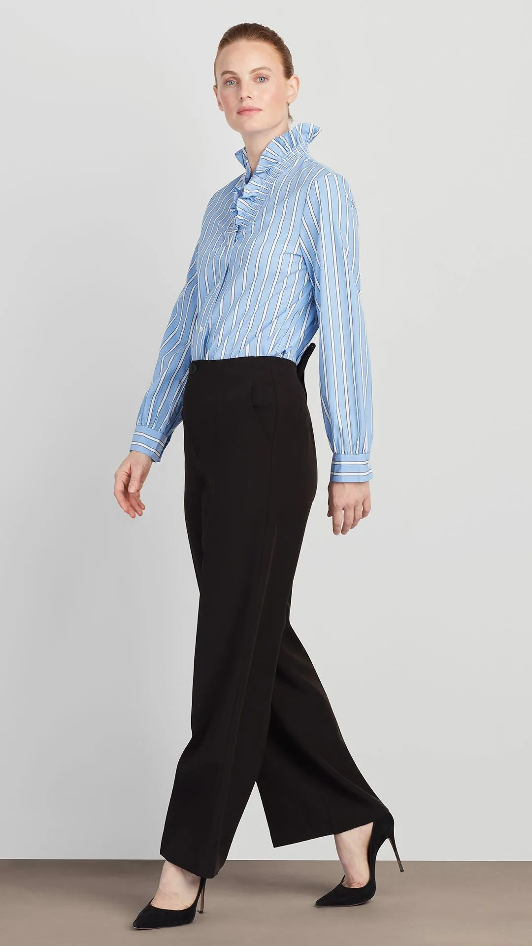 AMELIA RUFFLE NECK SHIRT