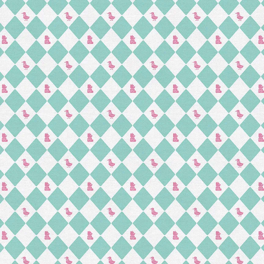 Bear & Duck Diamonds - Teal