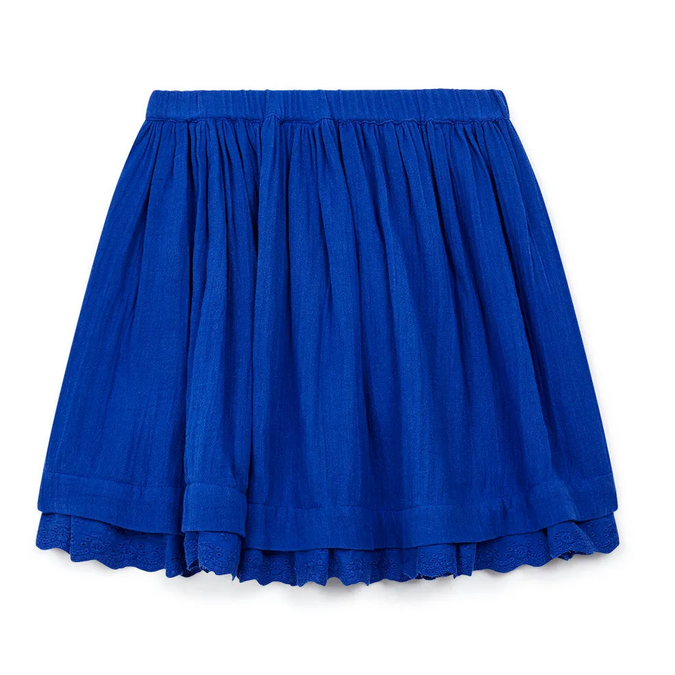 Bleu Vacances Papillon Gauze Cotton Skirt  - FINAL SALE