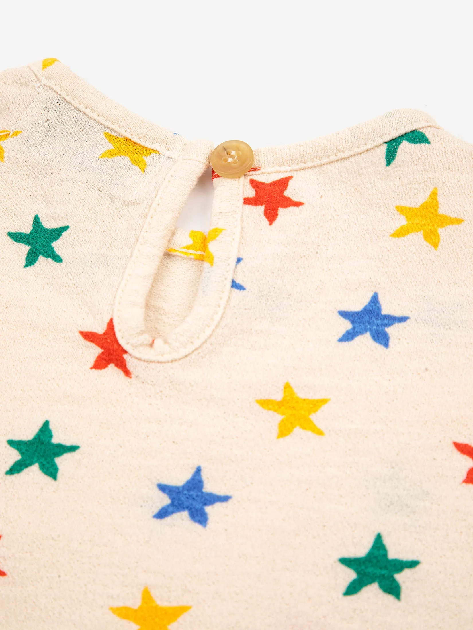 Bobo Choses Baby Multicolor Stars all over ruffle T-shirt