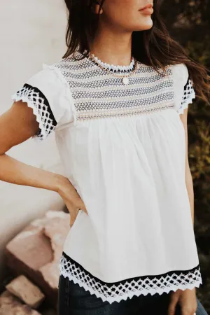 Bodil Lace Detail Top