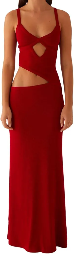 Bodycon Maxi Dress Women Sexy Sleeveless Cutout Low V Neck Spaghetti Strap Backless Solid Hollow Out Long Dresses