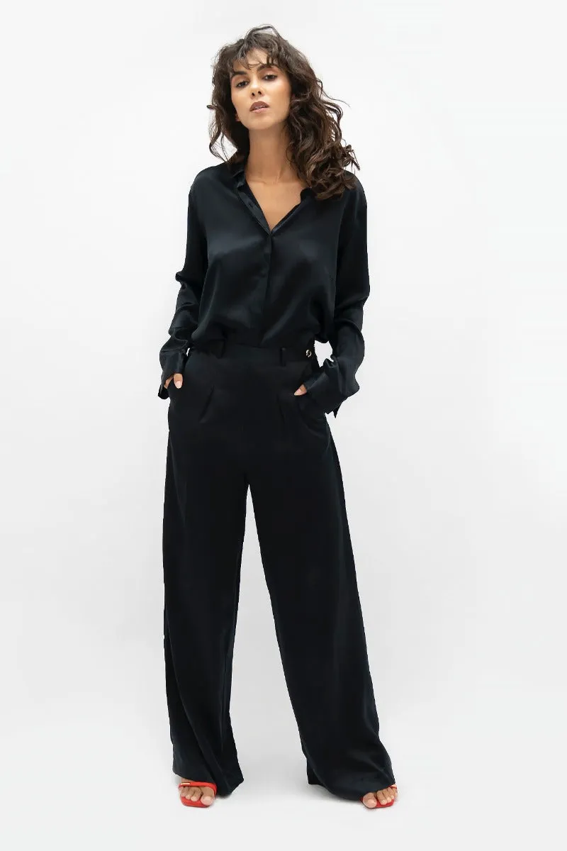 Branson Wide Leg Pants Black