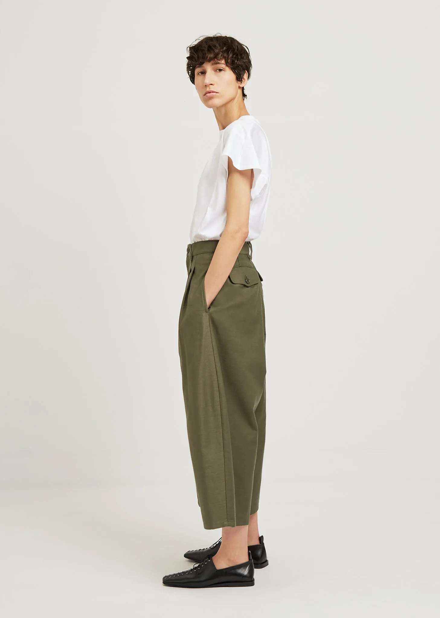 Canvas Wide Leg Pants