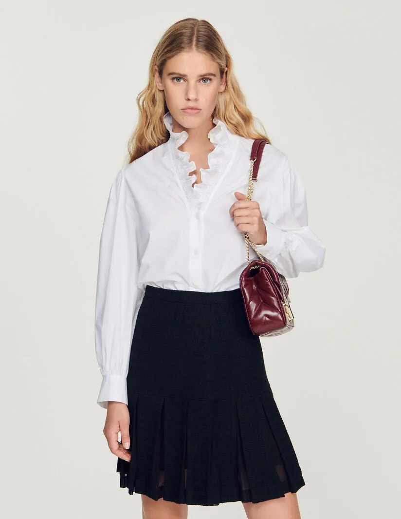 Cotton Shirt With Fancy Collar