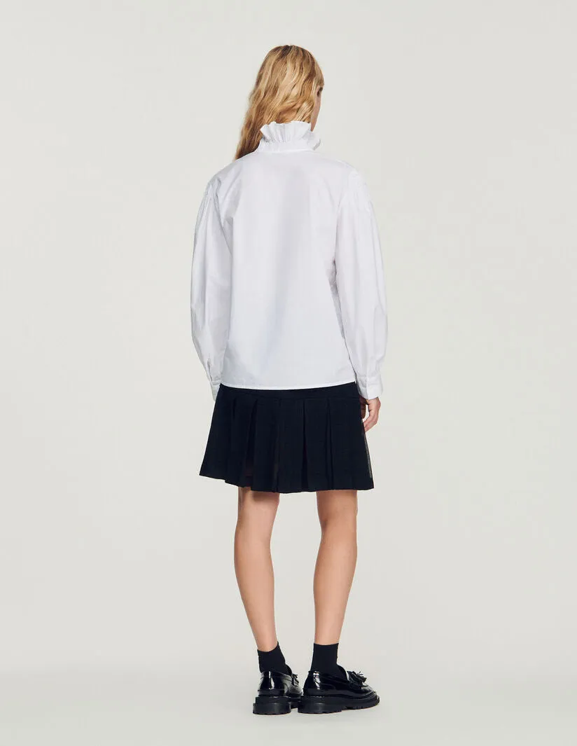 Cotton Shirt With Fancy Collar