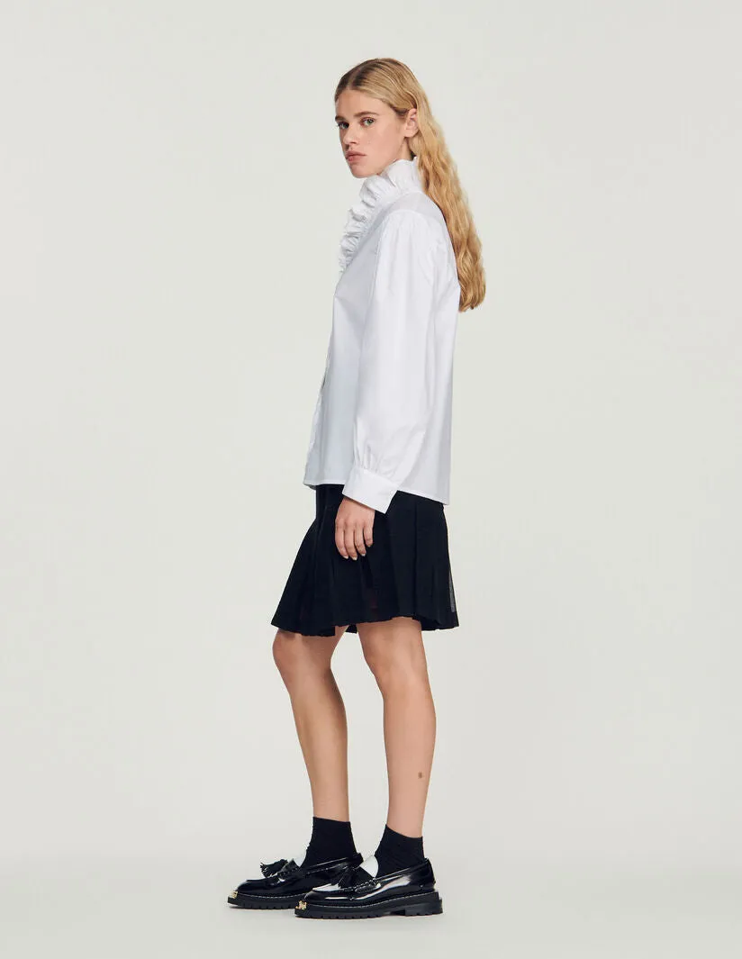 Cotton Shirt With Fancy Collar