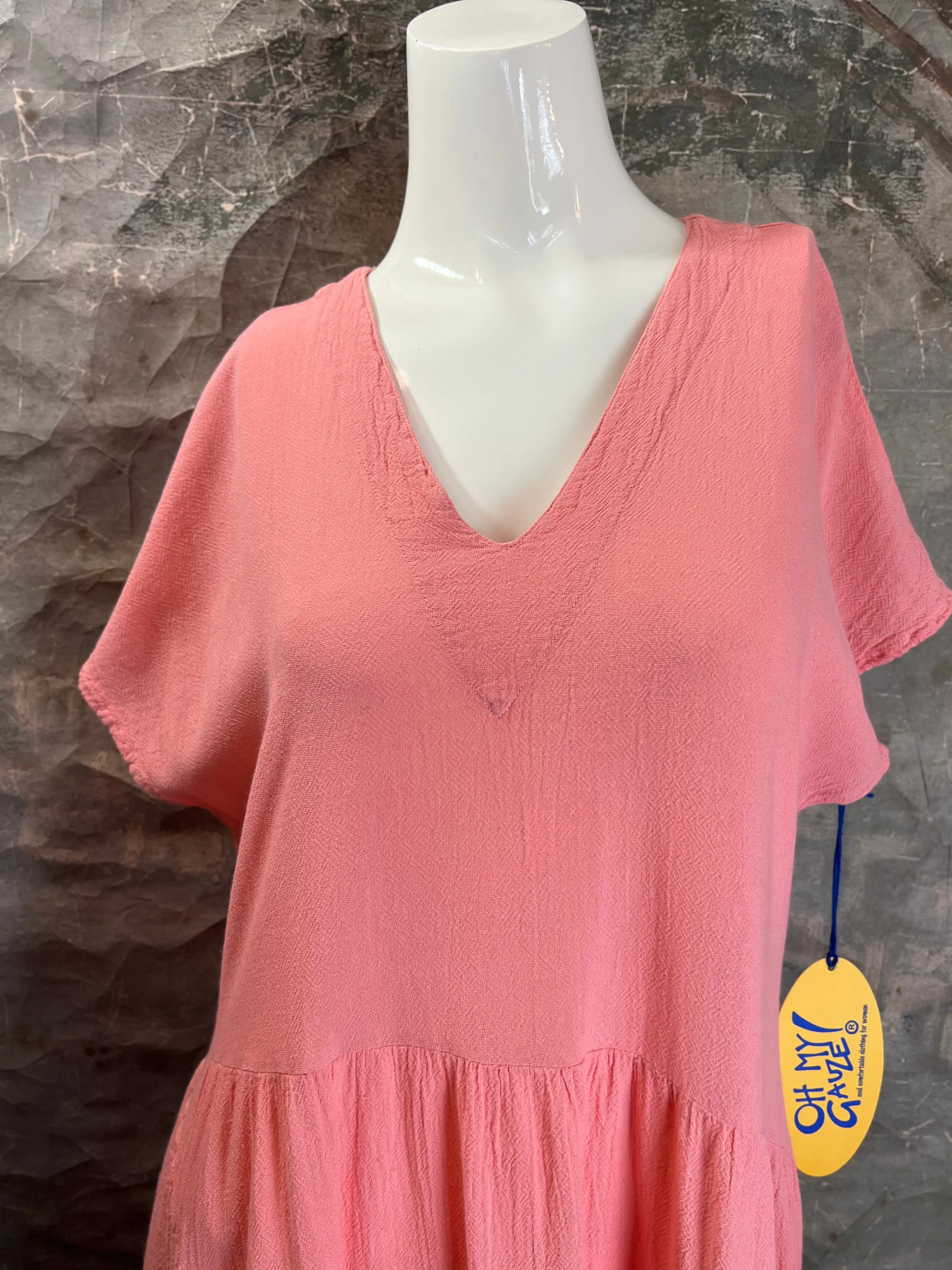 D594 Toucan Dress-Peach