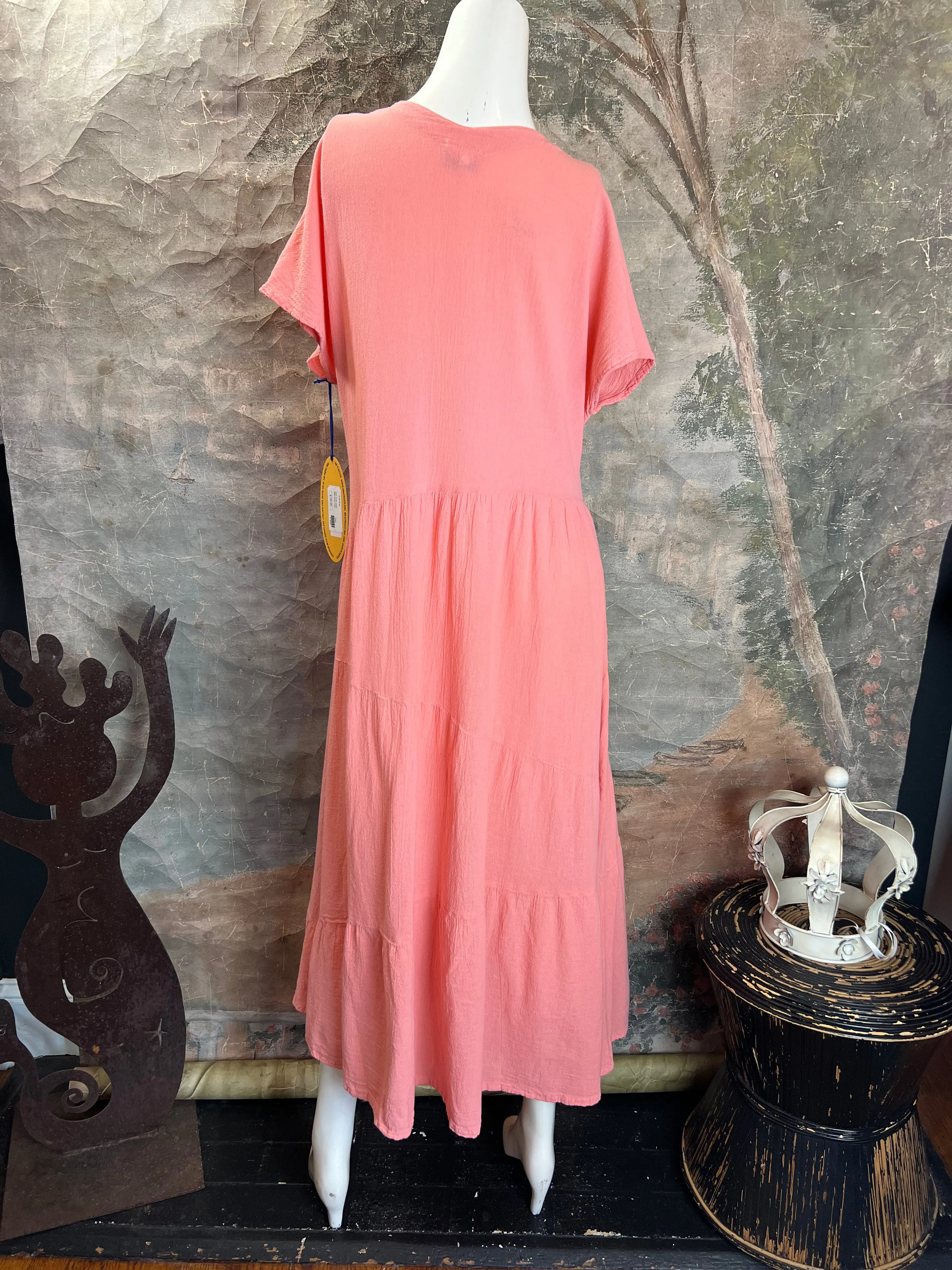 D594 Toucan Dress-Peach