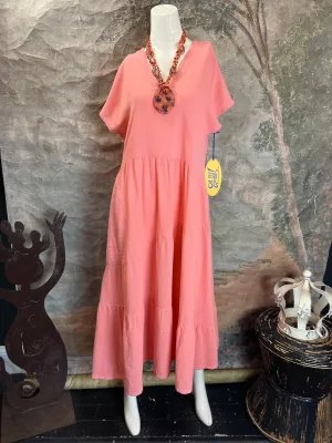 D594 Toucan Dress-Peach