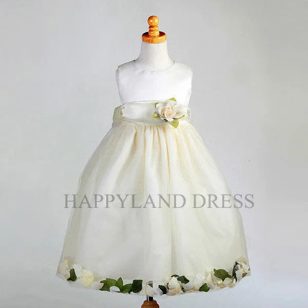 D596-1 Sash & Flower Petal Dress (10 Diff. Colors)