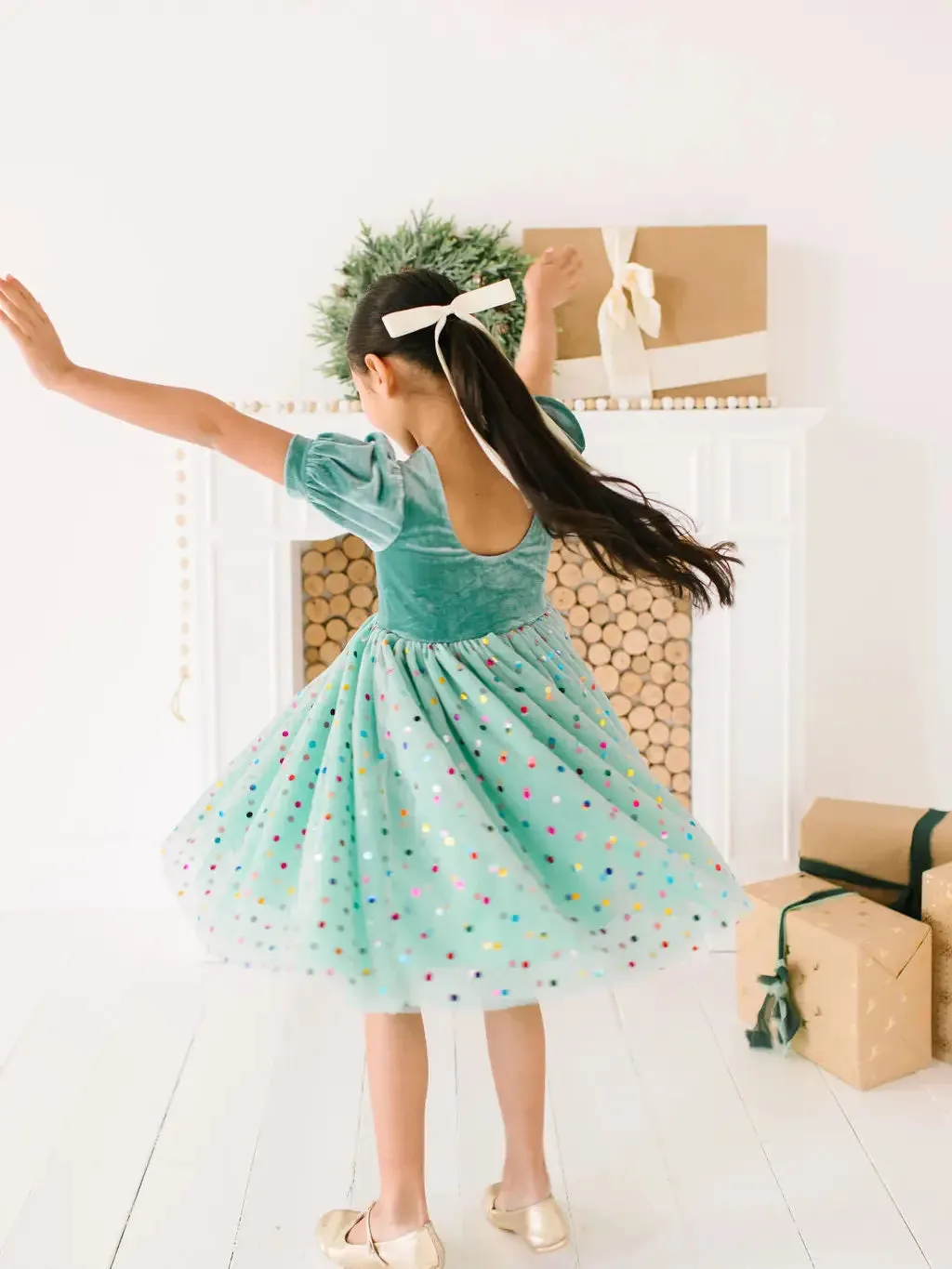 Diana Dress in Minty Confetti