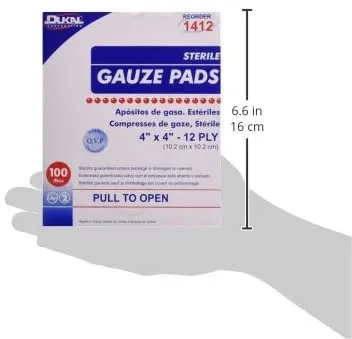 DKL1412 - Dukal Sterile Gauze Pad, 4x4, 12 ply