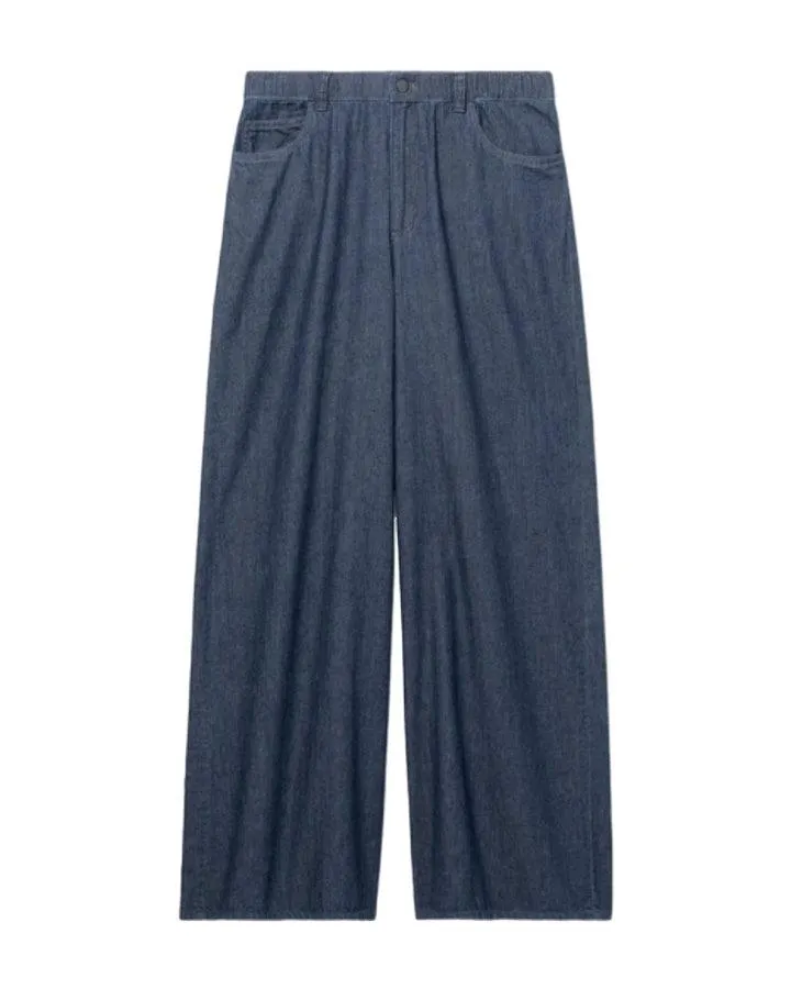 Eileen Fisher Cotton Twill Wide Leg Pant