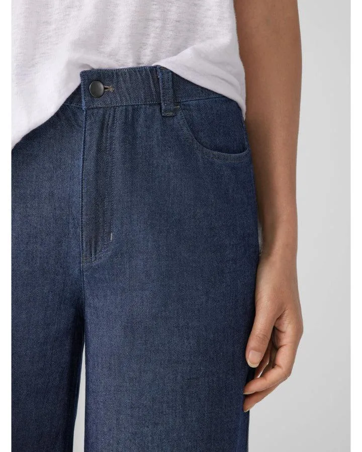 Eileen Fisher Cotton Twill Wide Leg Pant