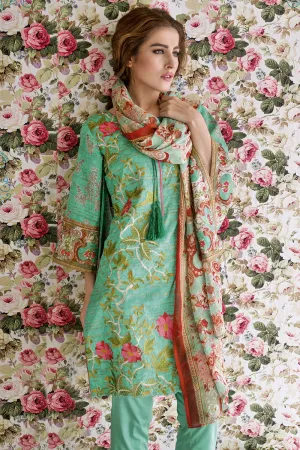 Feminine Embroidered Lawn Collection 2017 – 1B