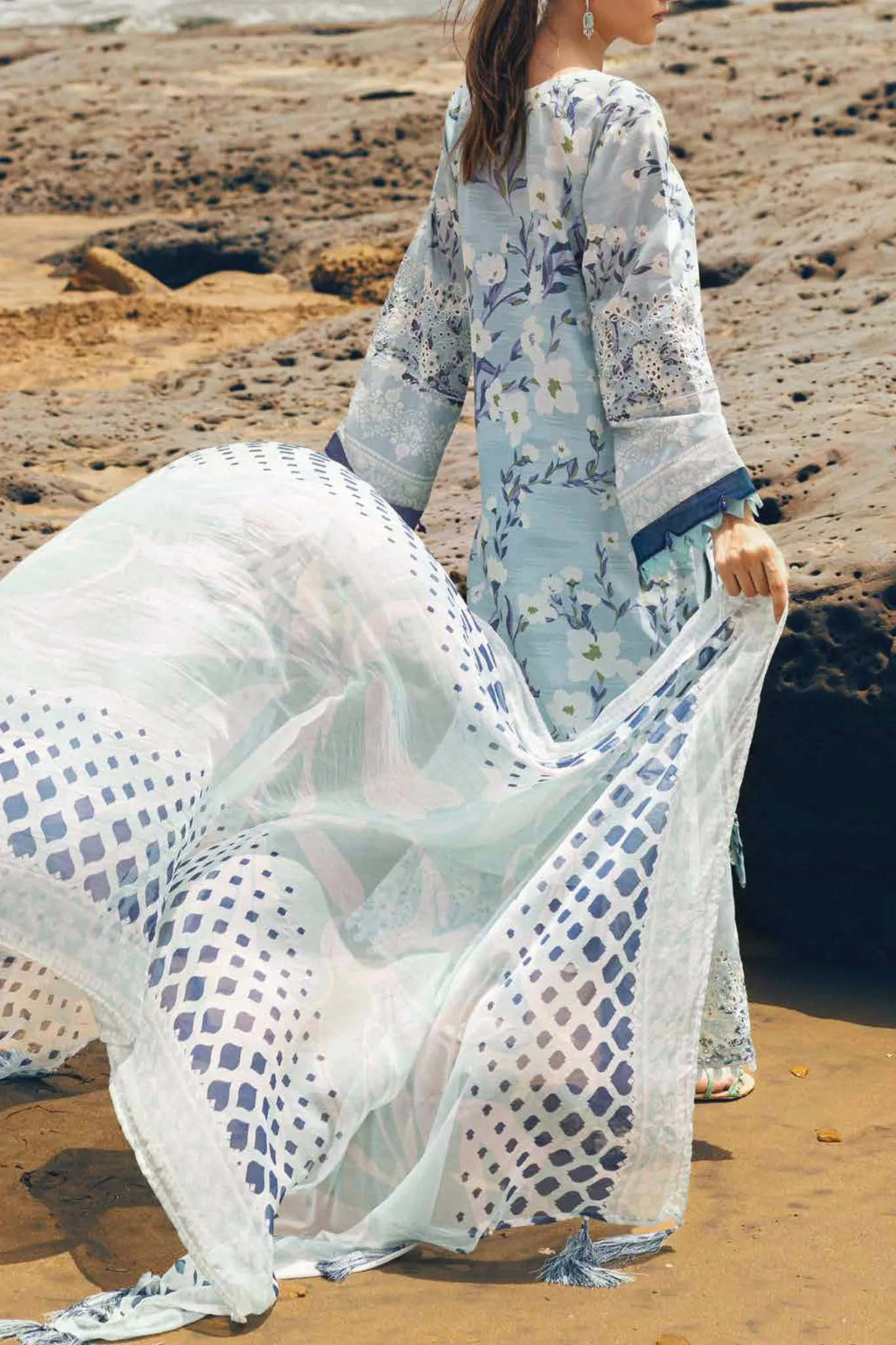 Gardenia By Nureh Unstitched 3 Piece Emb Chikankari Collection'2024-NSG-151