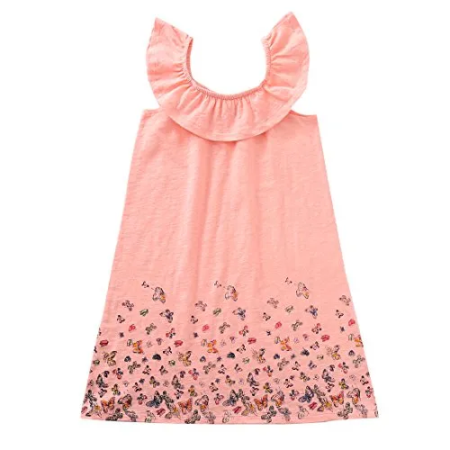 Girl Knitted Sleeveless Ruffle Dress