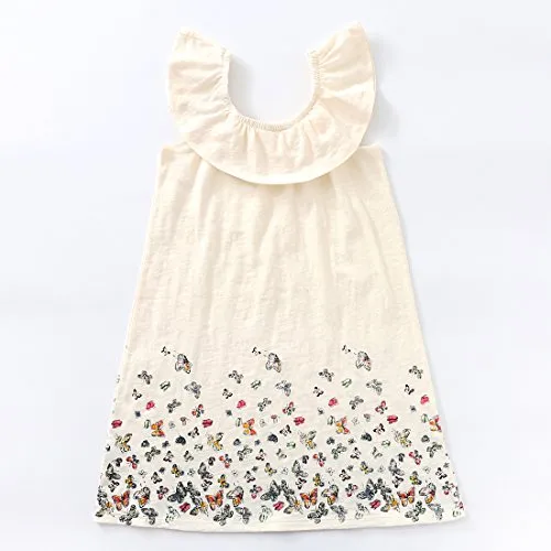 Girl Knitted Sleeveless Ruffle Dress