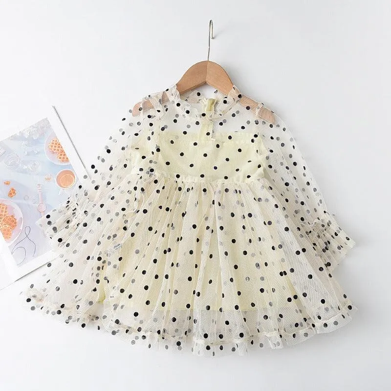 Girl's Dress Polka-Dot Gauze Skirt