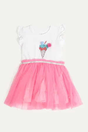 Ice-cream' Graphic Frock