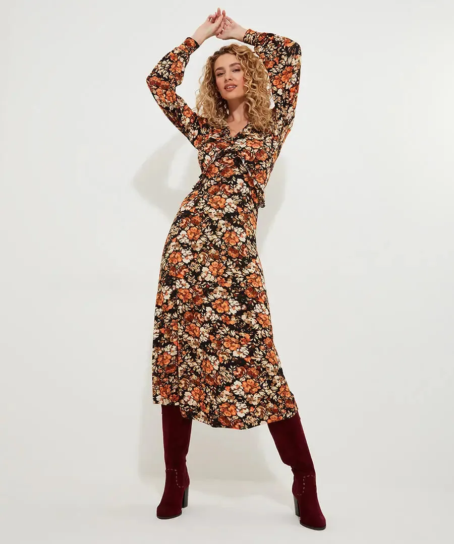 Joe Browns 10 Brown September Days Jersey Dress