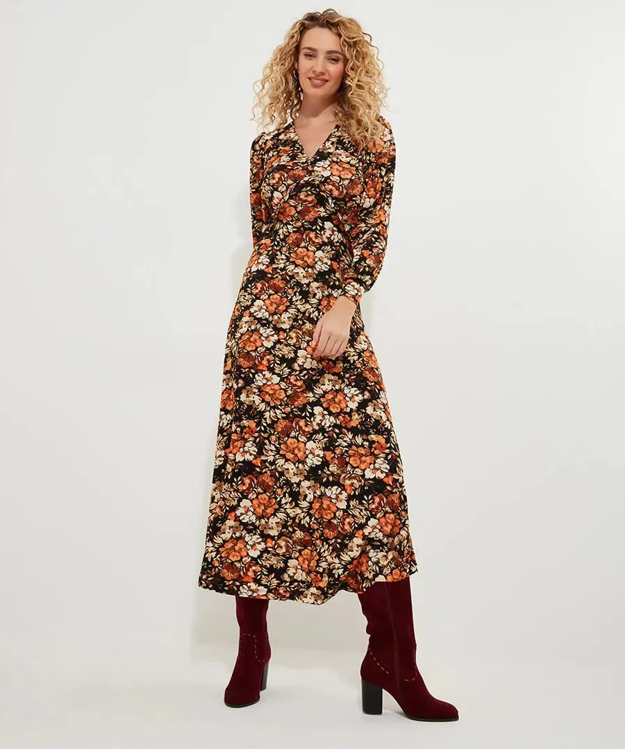 Joe Browns 10 Brown September Days Jersey Dress