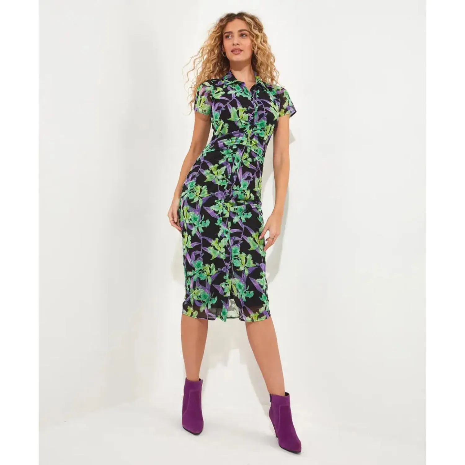 Joe Browns 14 Multi-Coloured Marvellous Mesh Dress