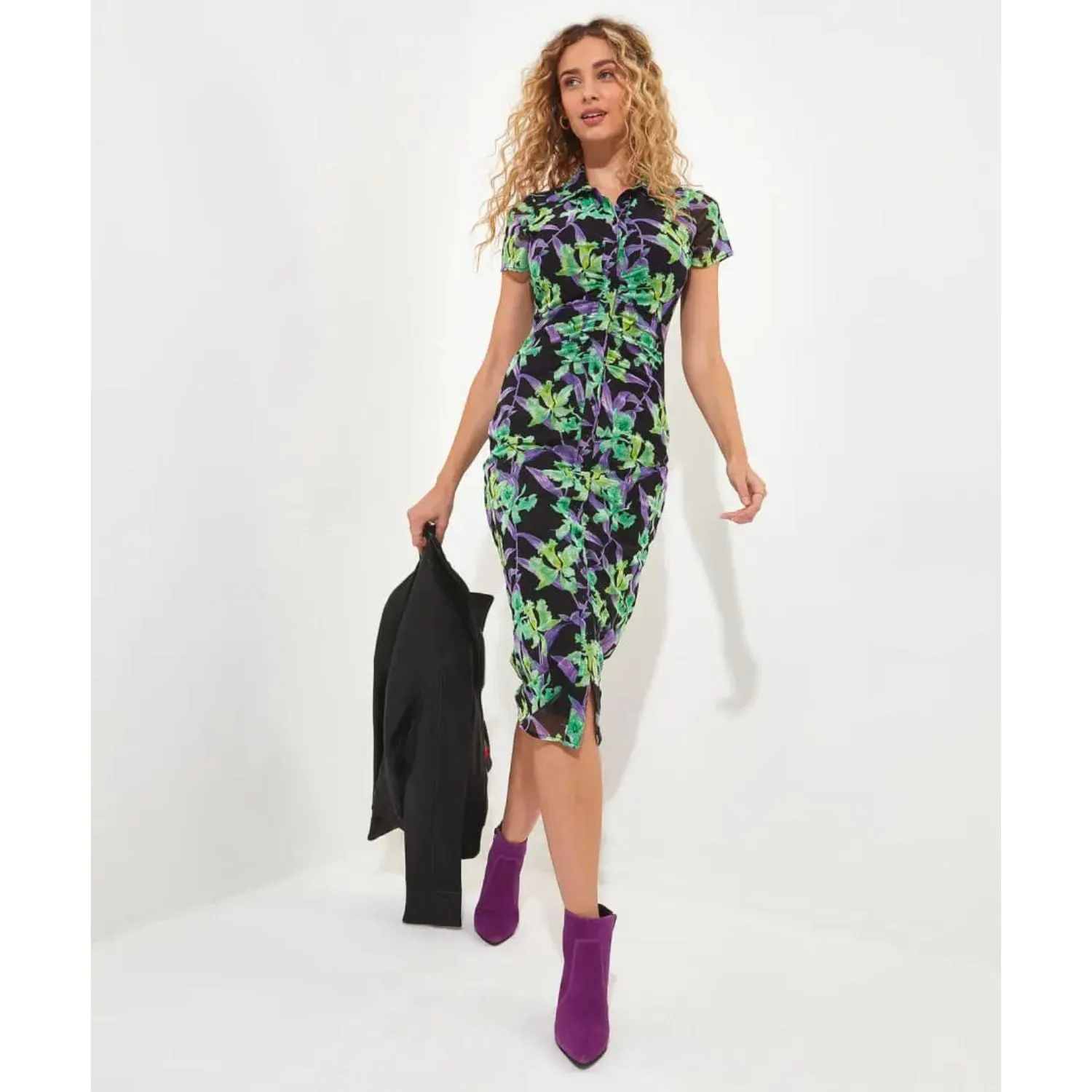 Joe Browns 14 Multi-Coloured Marvellous Mesh Dress