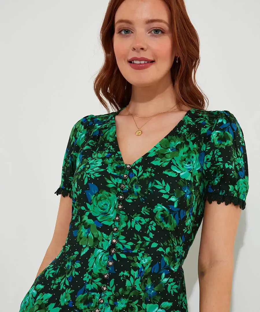 Joe Browns 8 Green Daisy Dreams Dress