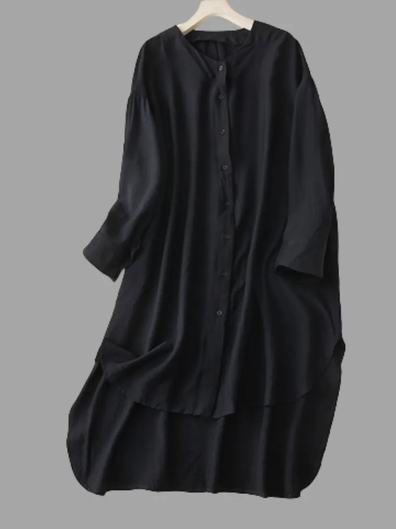 Just My Style Women's Round Neck Shirt Dress
