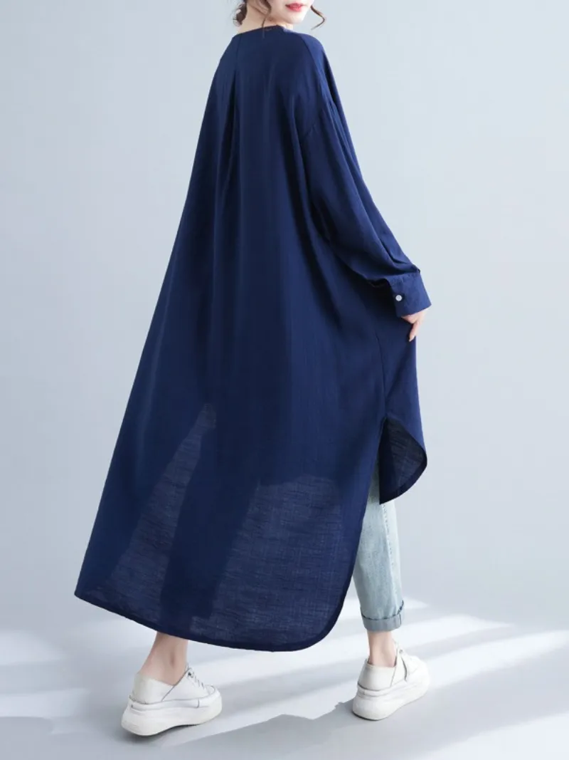 Just My Style Women's Round Neck Shirt Dress