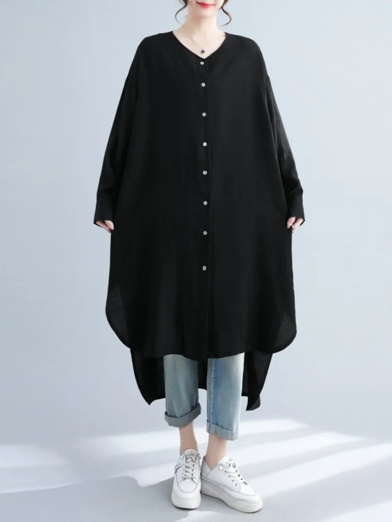 Just My Style Women's Round Neck Shirt Dress
