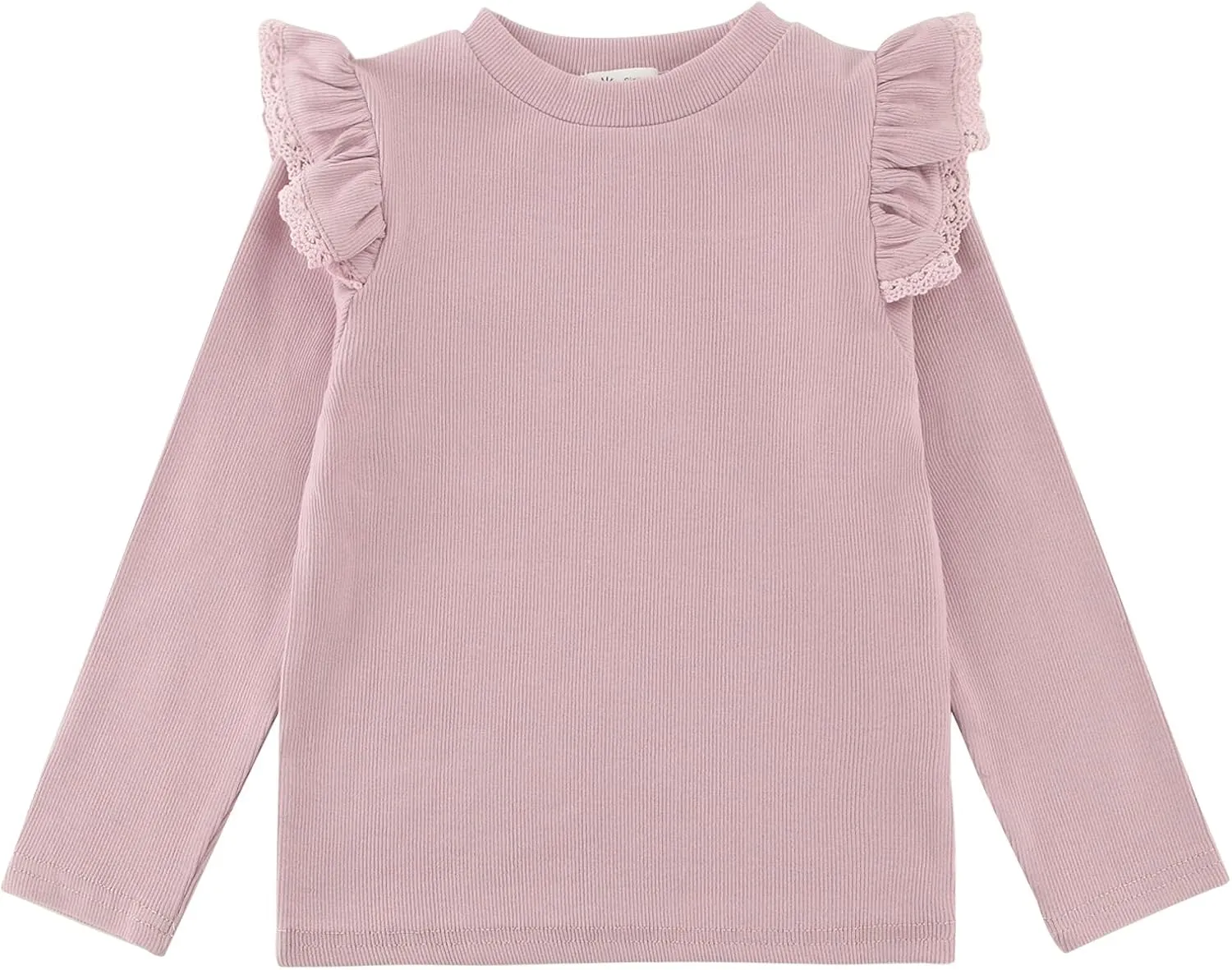 KISBINI Toddler Girl Ruffle Long Sleeve T-Shirt Cotton Top Tee for Spring/Fall