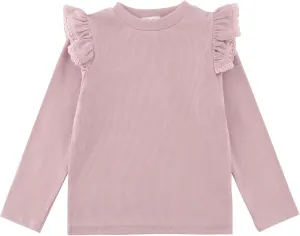 KISBINI Toddler Girl Ruffle Long Sleeve T-Shirt Cotton Top Tee for Spring/Fall