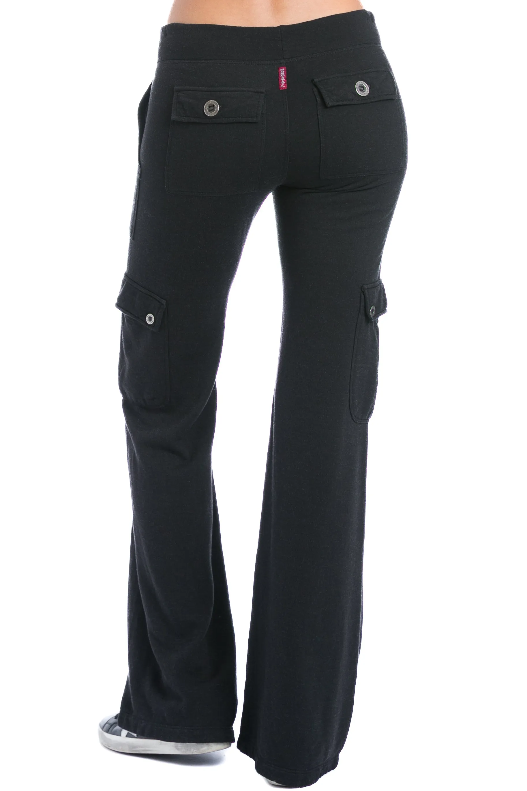 Lightweight Fleece Wide Leg Cargo Sweatpant