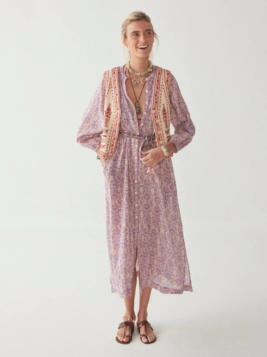 Maison Hotel Casilda Vintage Colour Purple Rain Dress - ByAdushka