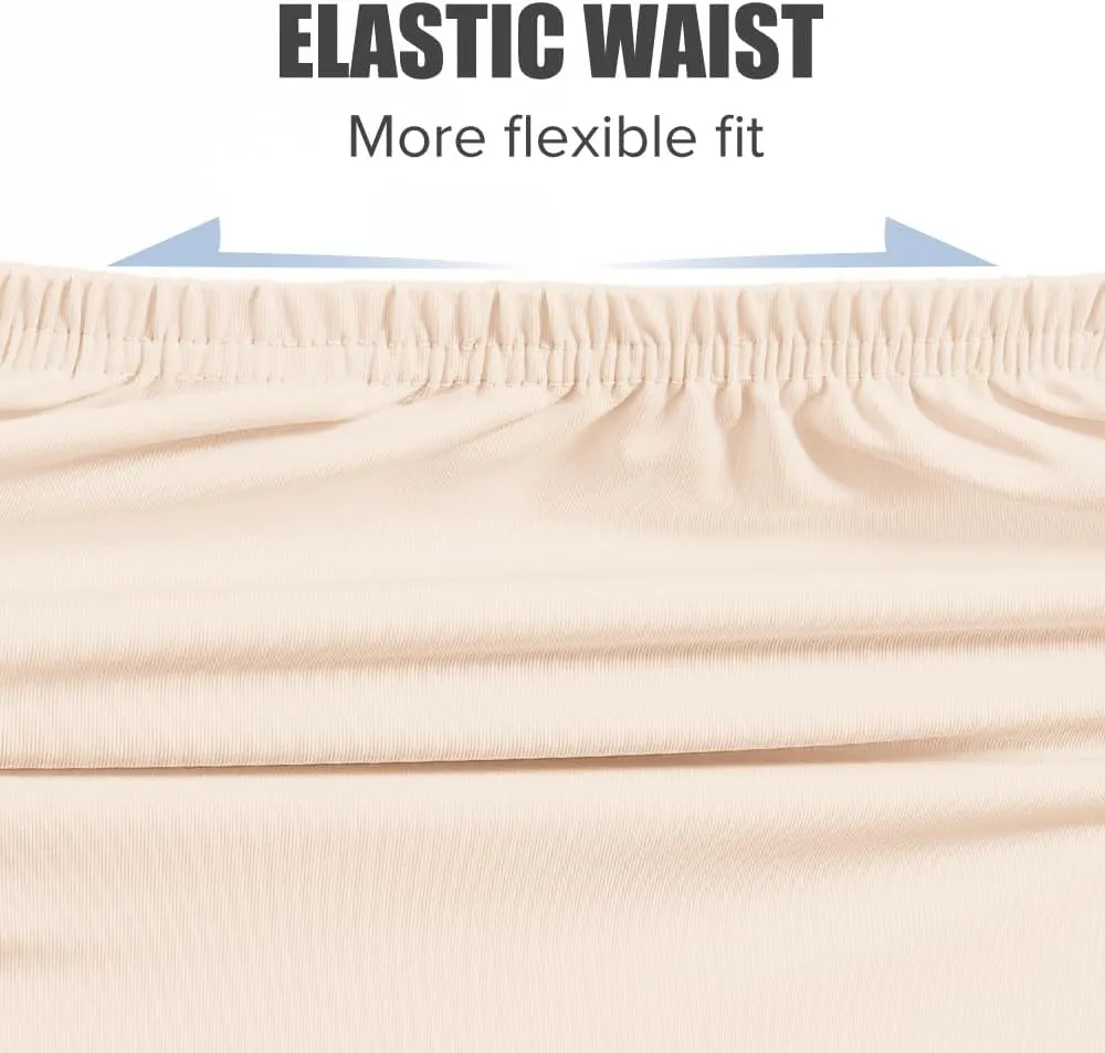 MANCYFIT Half Slips for Women UnderSkirt Dress Extender Lace Trim Knee Length Midi Skirt 14-25" Length