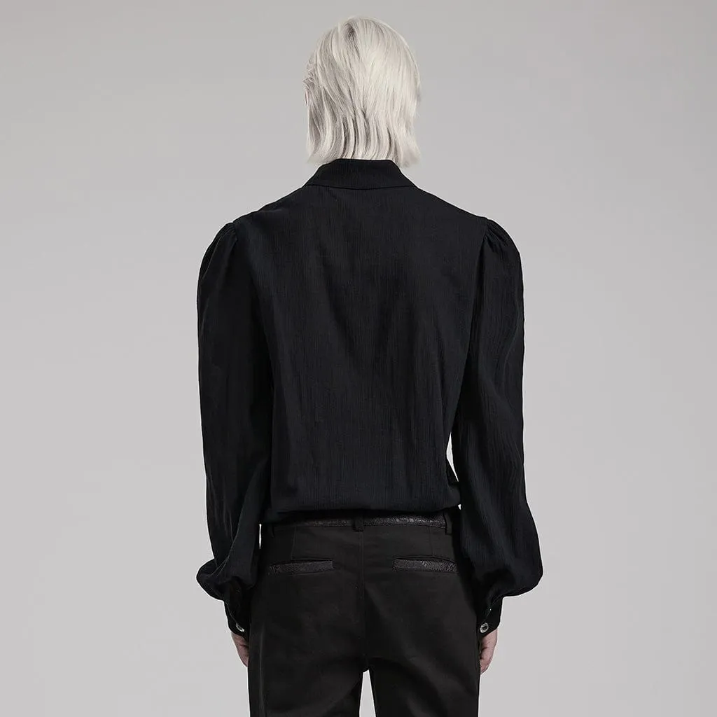 Men's Gothic Puff Sleeved Ruffled Shirt