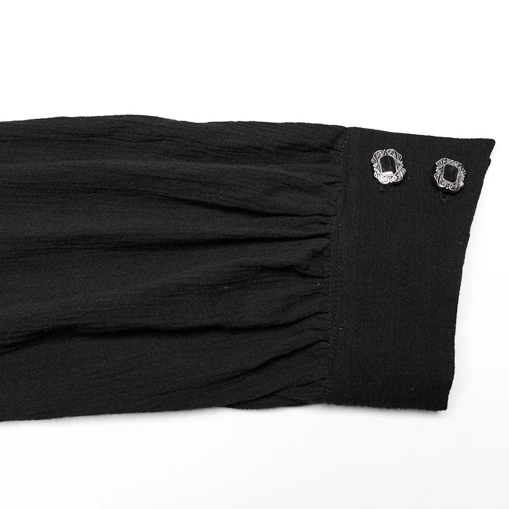 Men's Gothic Puff Sleeved Ruffled Shirt