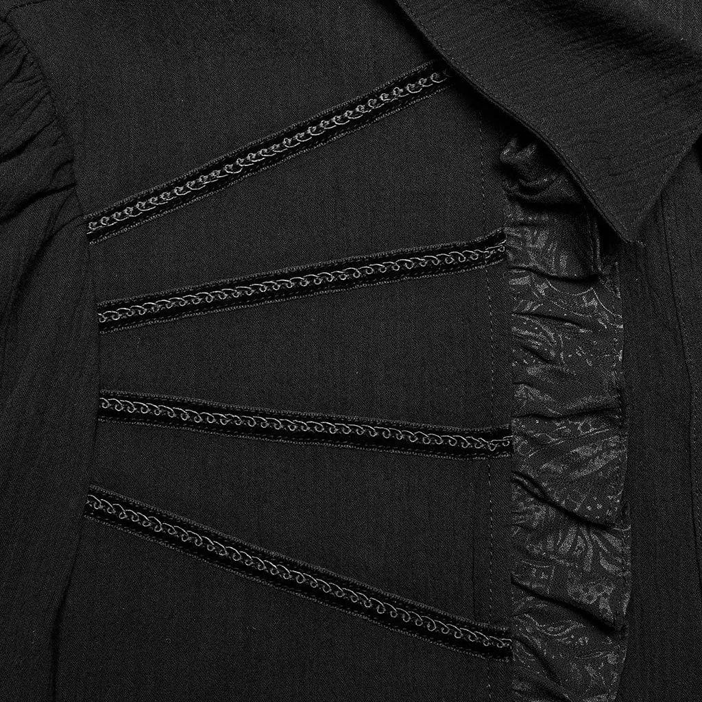 Men's Gothic Puff Sleeved Ruffled Shirt