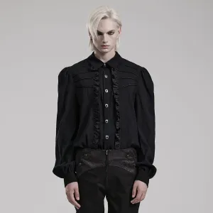 Men's Gothic Puff Sleeved Ruffled Shirt