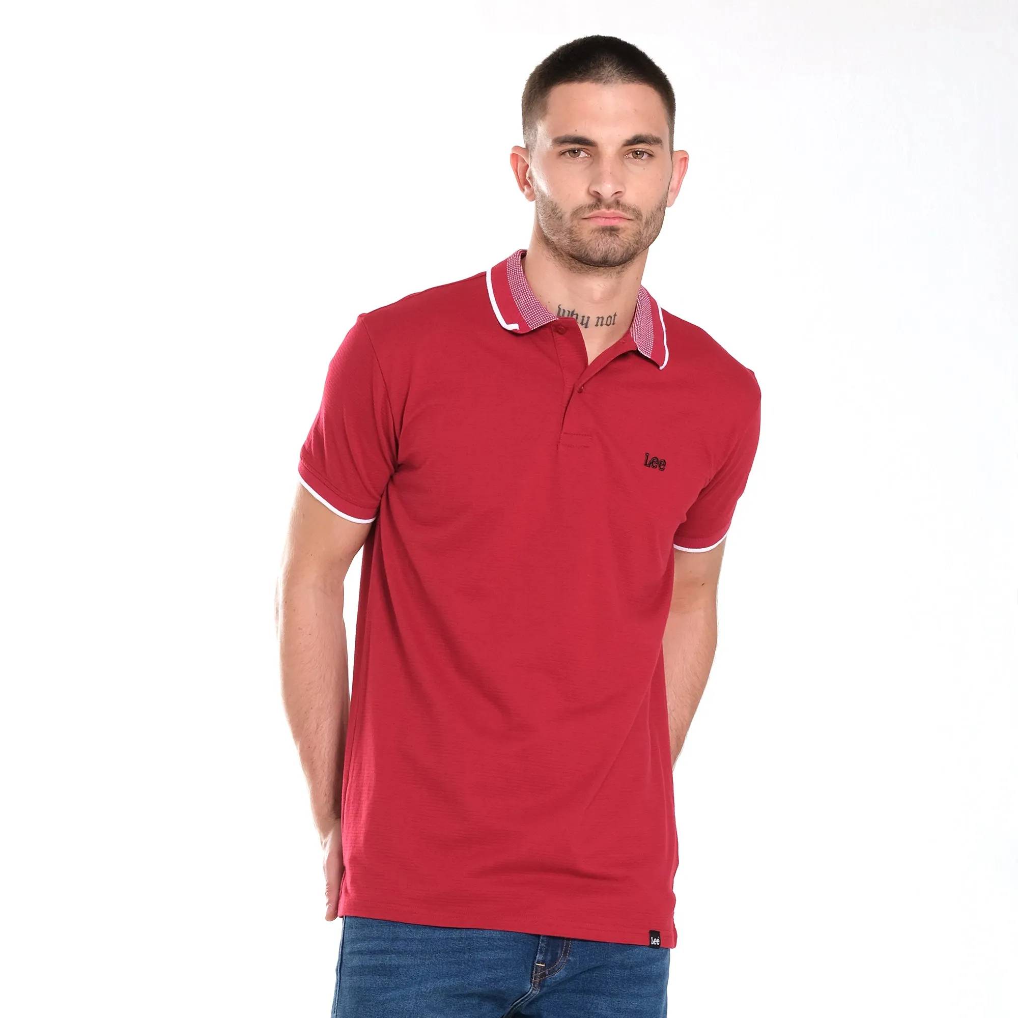 MENS KNITTED COLLAR SPORTSHIRT